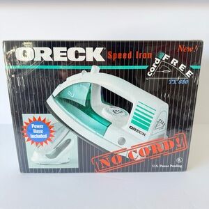 Oreck Speed Iron TX850 Cordless Jet Steam Iron Swivel Base Nonstick NEW Box NIB!